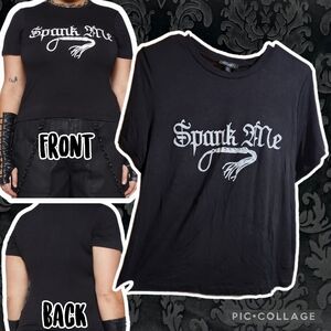 ❌️SOLD❌️ Dolls Kill Widow 2X Indulge Spank Me Baby Tee